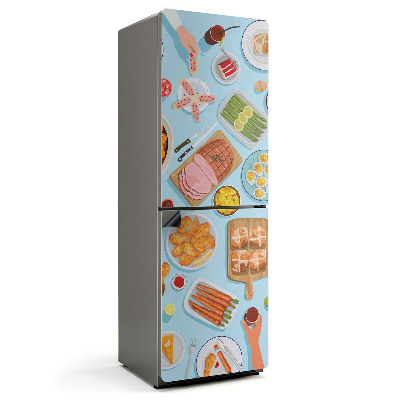 Magnet na ledničku Hodování na stole v ilustraci