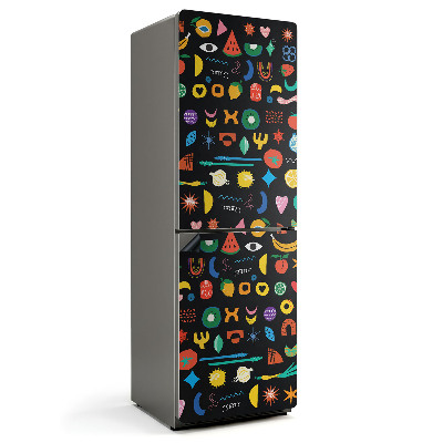 Magnet na ledničku Abstraktní tvary v barvách