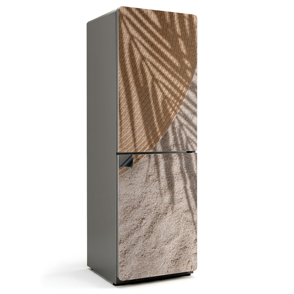 Magnet na ledničku Stín palmy na písčitém pozadí