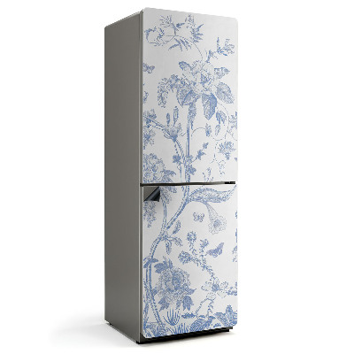 Magnet na ledničku Květinový vzor s hmyzem