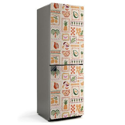 Magnet na ledničku Rostlinný a geometrický design