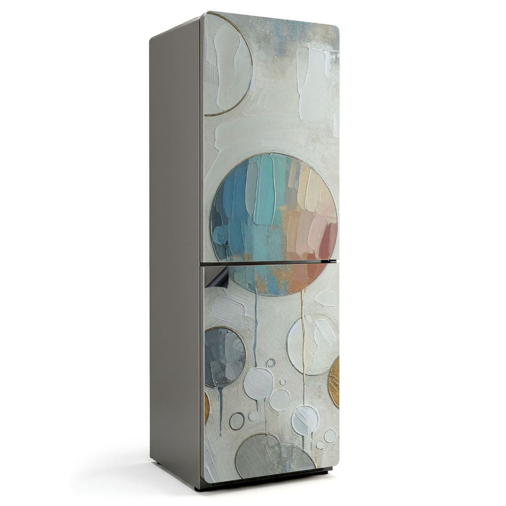 Magnet na ledničku Abstraktní malba kruhů