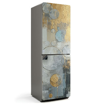 Magnet na ledničku Kulaté abstraktní obrazy