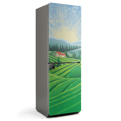 Magnet na ledničku Venkovská krajina zalitá sluncem