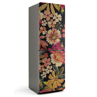 Magnet na ledničku Vyšívaný květinový motiv