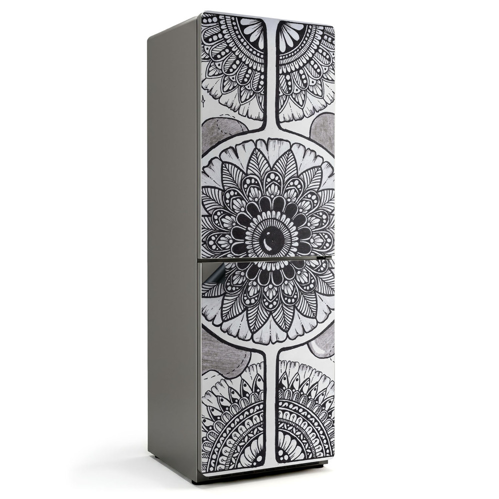 Magnet na ledničku Květinová mandala v harmonickém stylu