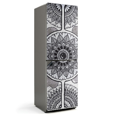 Magnet na ledničku Květinová mandala v harmonickém stylu