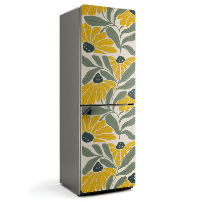 Magnet na ledničku Grafický motiv květin a listů