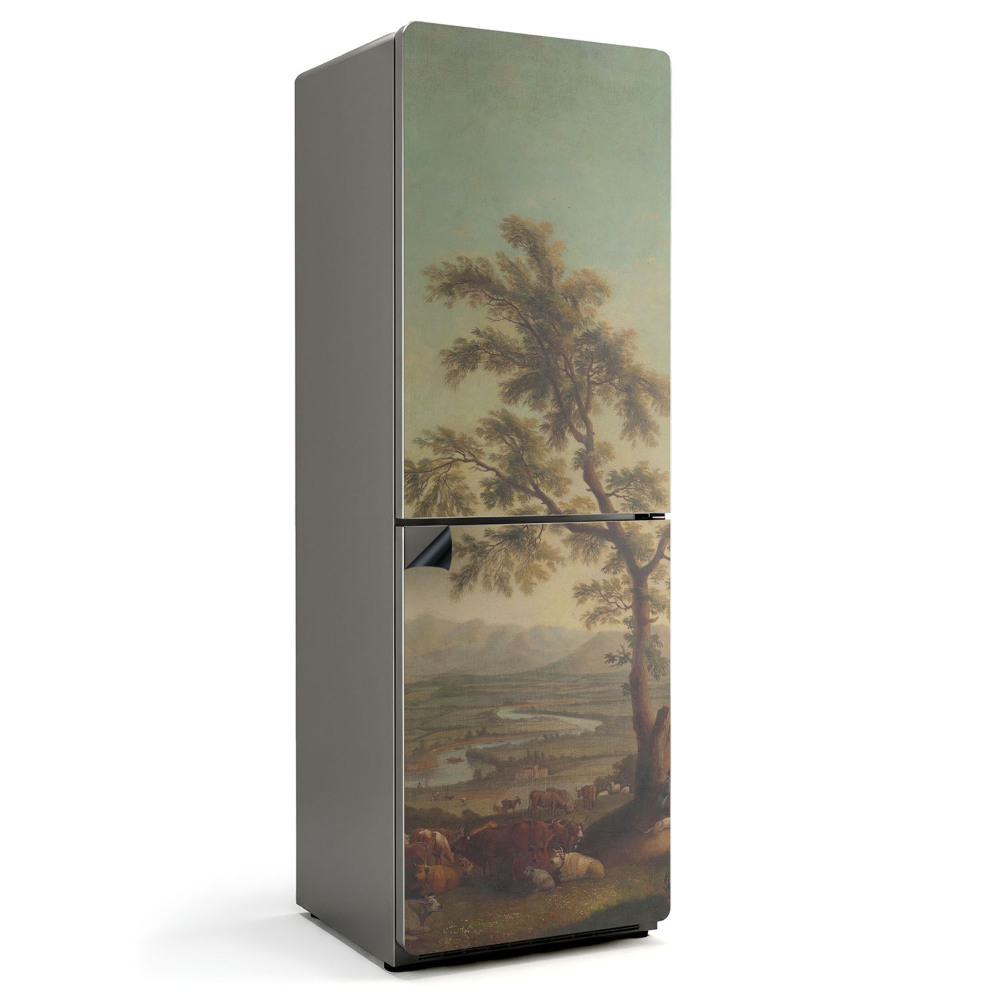 Magnet na ledničku Venkovská krajina se stromem