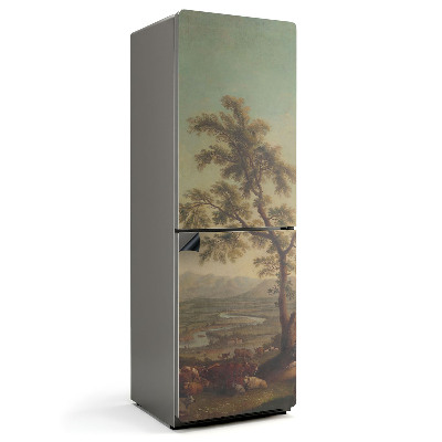 Magnet na ledničku Venkovská krajina se stromem