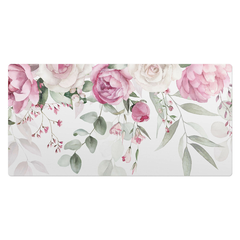 Pracovní podložka na stůl Pastelové květiny a listy