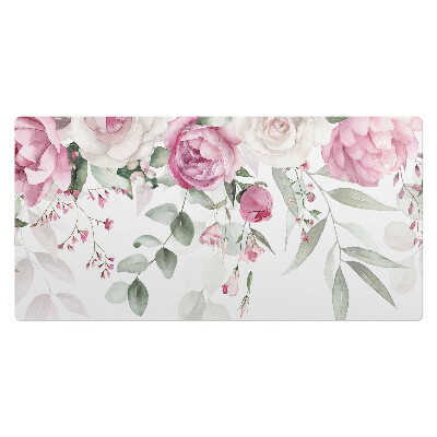 Pracovní podložka na stůl Pastelové květiny a listy