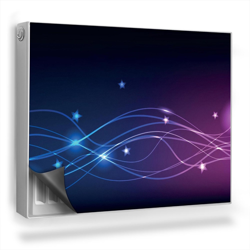 Dekorativní magnet na radiátor Moderní vzor čar a neonových světel