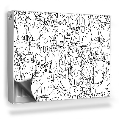 Dekorativní magnet na radiátor Komiksové ilustrace nakreslené kočky