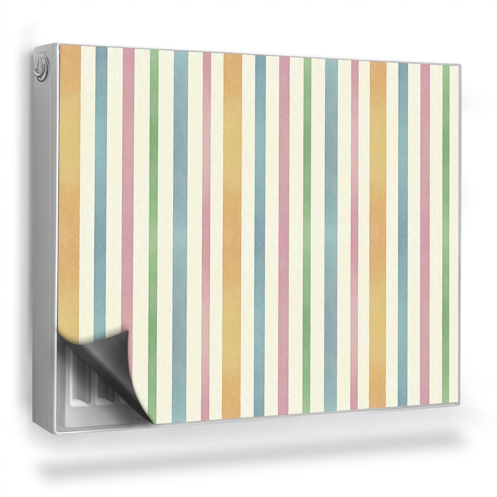 Magnetický kryt na radiátor Světlé lamely v pastelových barvách