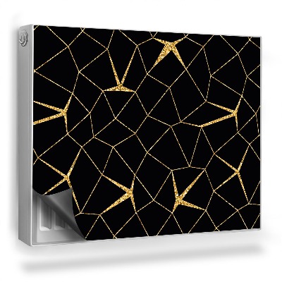 Magnetický kryt na radiátor Nepravidelná mřížka na černém pozadí