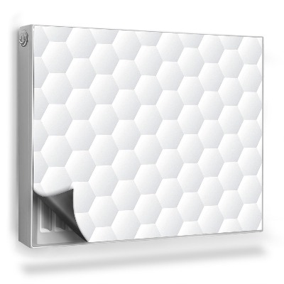 Magnetický kryt na radiátor Světlé šestihranné dlaždice, abstraktní