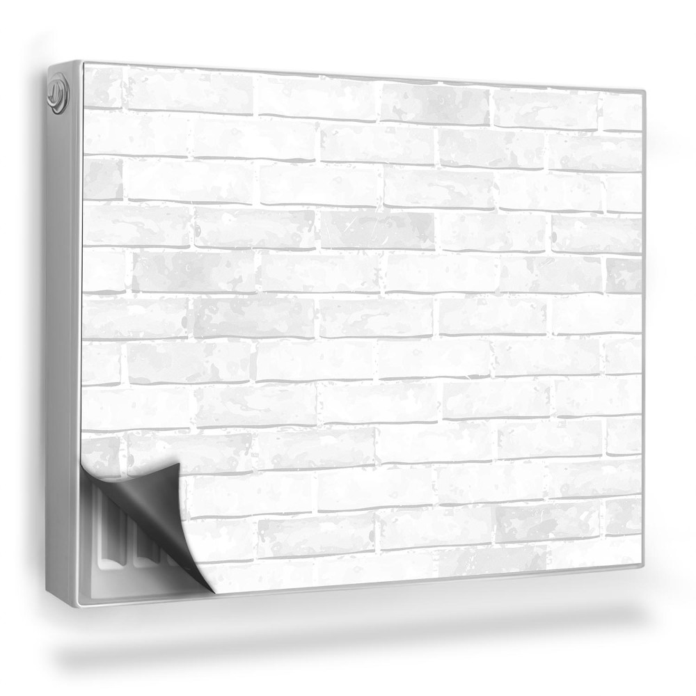 Magnetický kryt na radiátor Bílá cihlová zeď