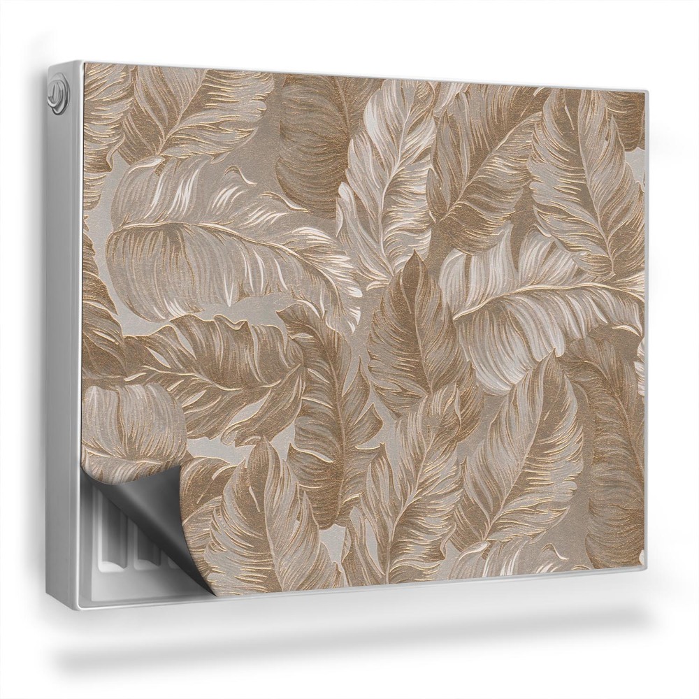 Magnet na radiátor Listová kompozice v tlumených, jemných hnědých odstínech