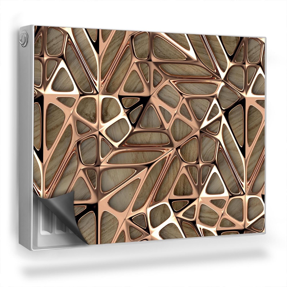 Dekorativní magnet na radiátor Geometrický vzor napodobující strukturu listu