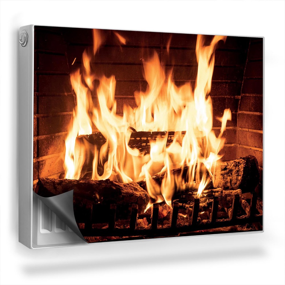 Magnet na radiátor Hořící domácí krb, teplé ohniště
