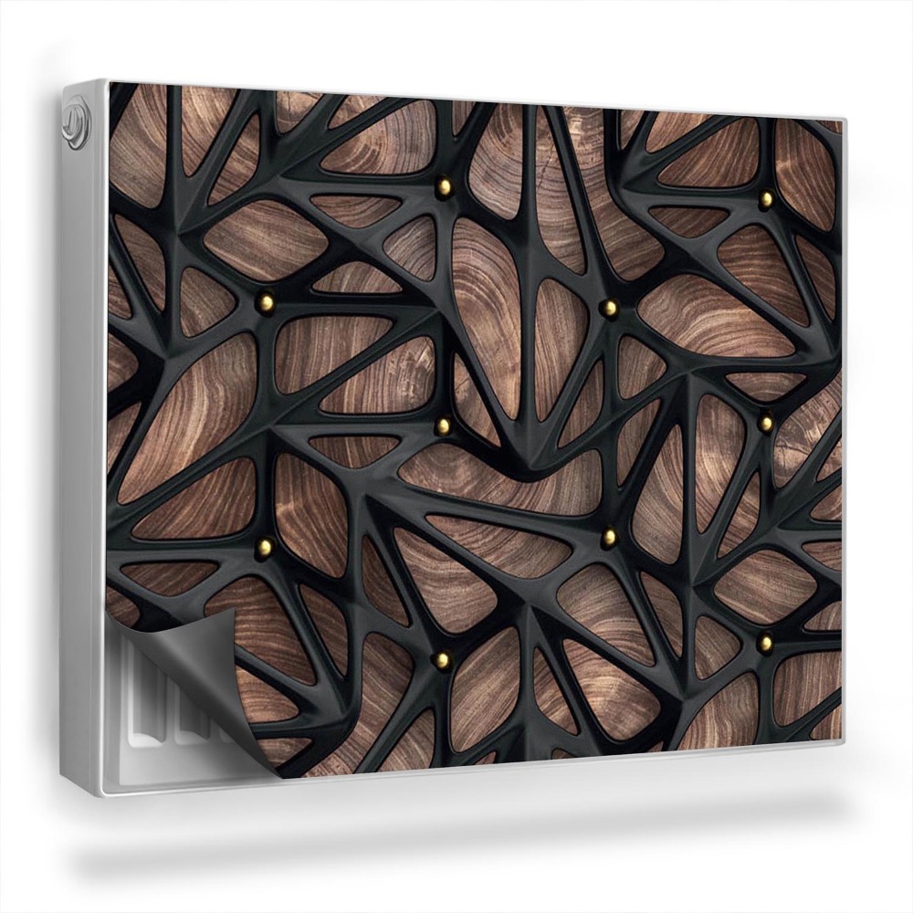 Dekorativní magnet na radiátor Abstrakce - moderní kovová konstrukce