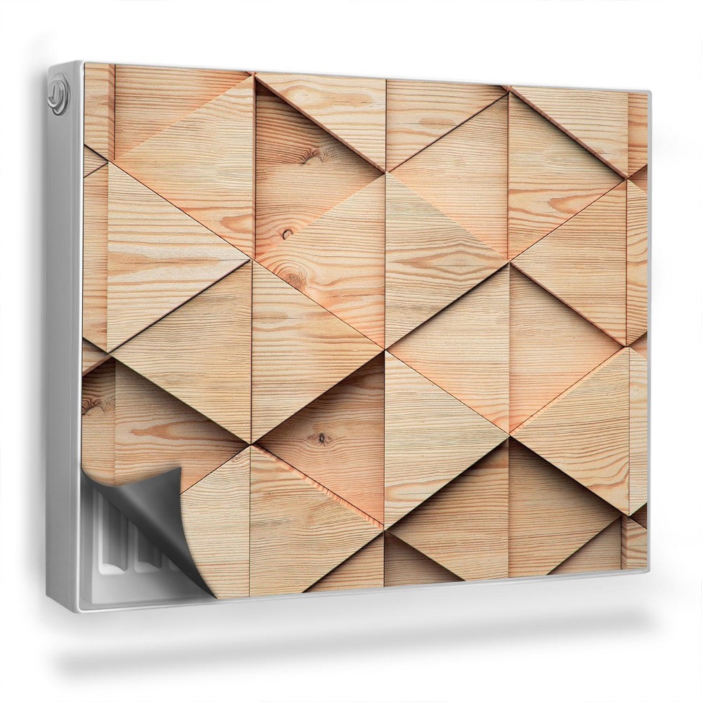 Magnetický kryt na radiátor Geometrická struktura dřevěných zrn