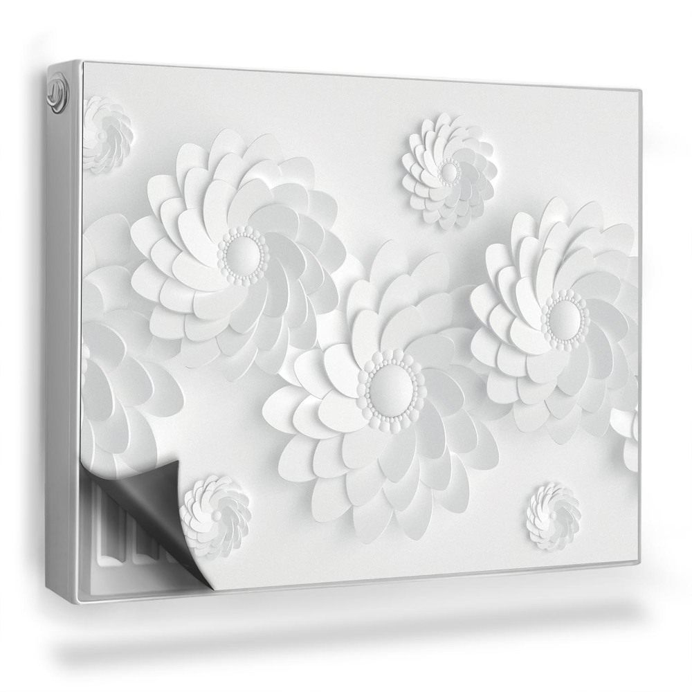 Magnetický kryt na radiátor Geometrické zjednodušené květiny, origami