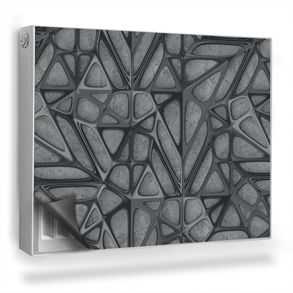 Magnetický kryt na radiátor Moderní abstraktní kovová konstrukce