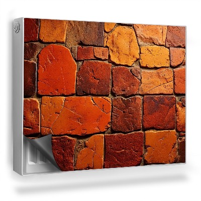 Dekorativní magnet na radiátor Nepravidelné cihly kamenná zeď textura