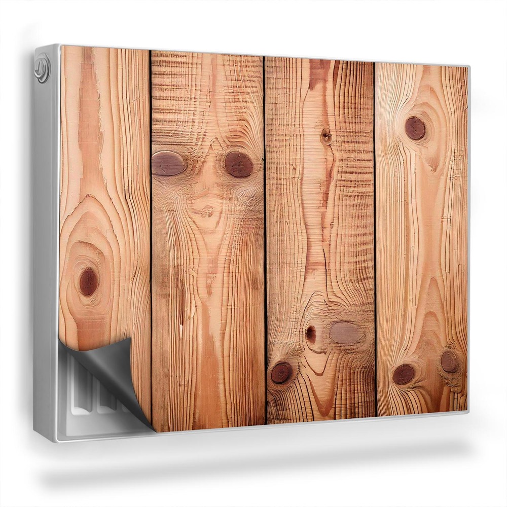 Dekorativní magnet na radiátor Dřevěné svislé desky široké přírodní