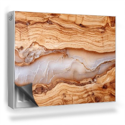 Magnet na radiátor Textura pryskyřice s vloženým světlým dřevem
