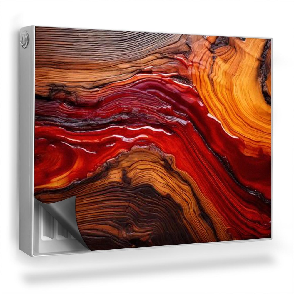 Magnet na radiátor Textura dřeva s červenou pryskyřicí