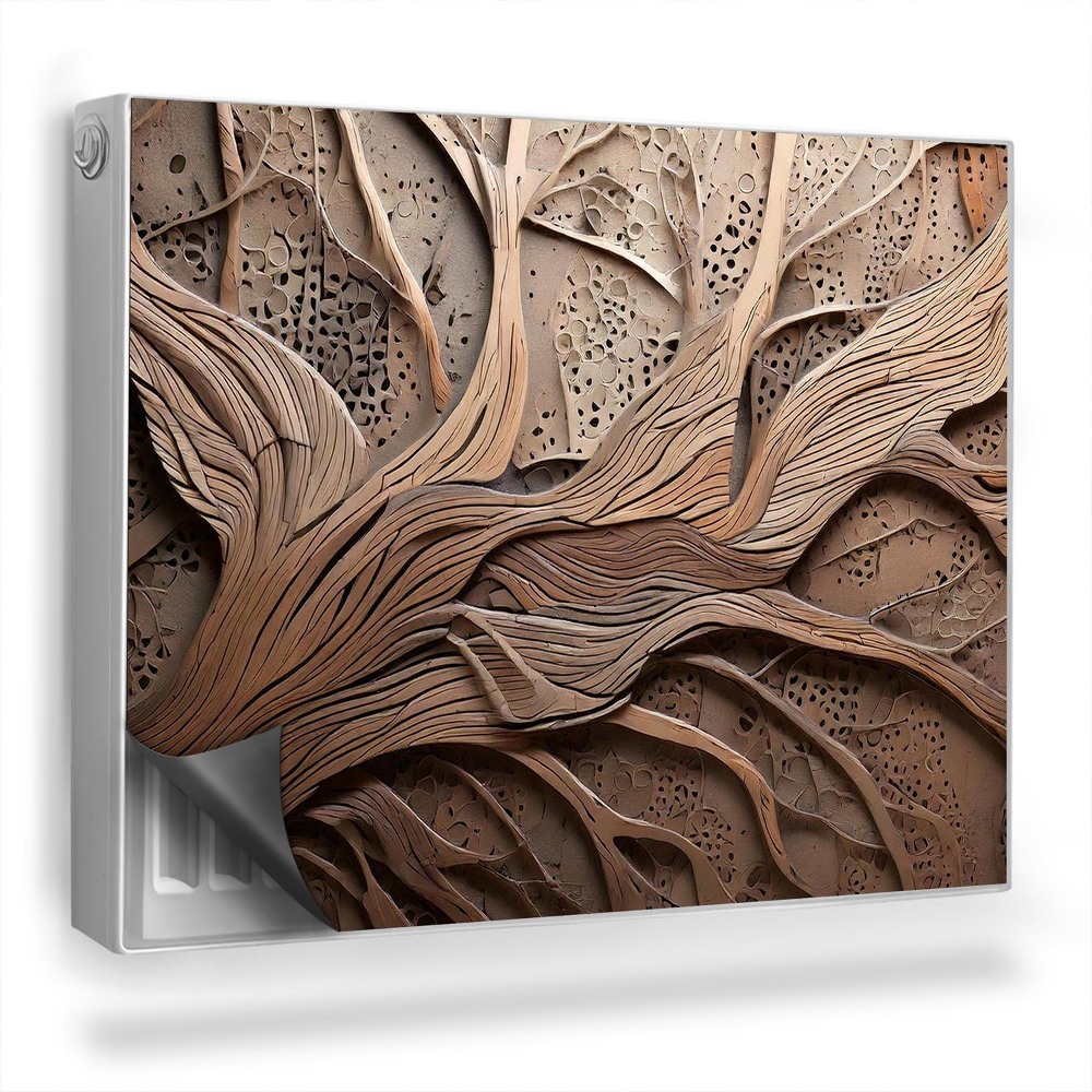 Magnetický kryt na radiátor Motiv stromu na texturu dřeva