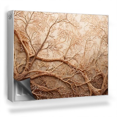 Magnetický kryt na radiátor Organický vzor, propletené větve stromů