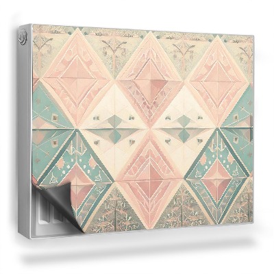 Dekorativní magnet na radiátor Geometrický boho vzor imitace tapety