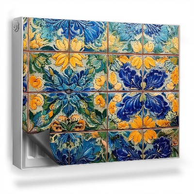 Dekorativní magnet na radiátor Přibližte si květinové dlaždice