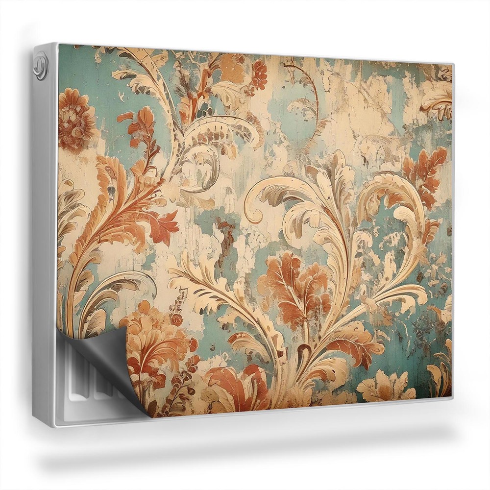 Magnetický kryt na radiátor Staré tapety vzor vintage stylu rostliny