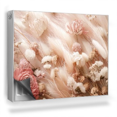 Dekorativní magnet na radiátor Jemné květiny pampové trávy boho