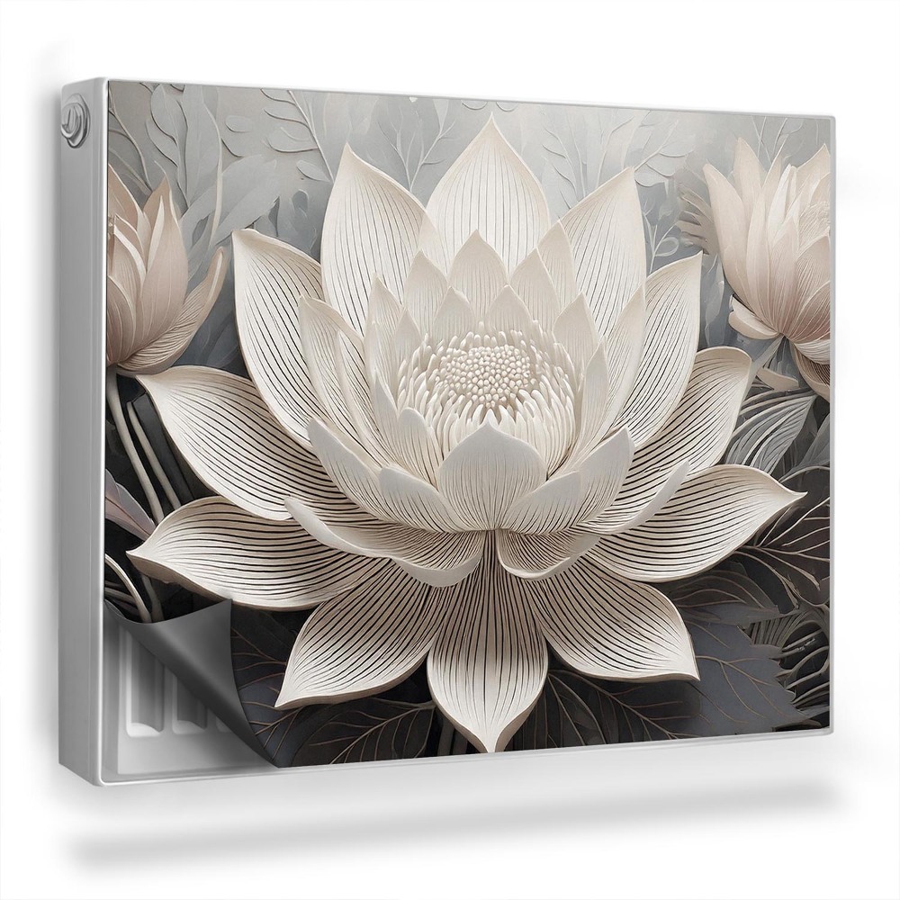 Dekorativní magnet na radiátor 3D ilustrace elegantních květů lilie