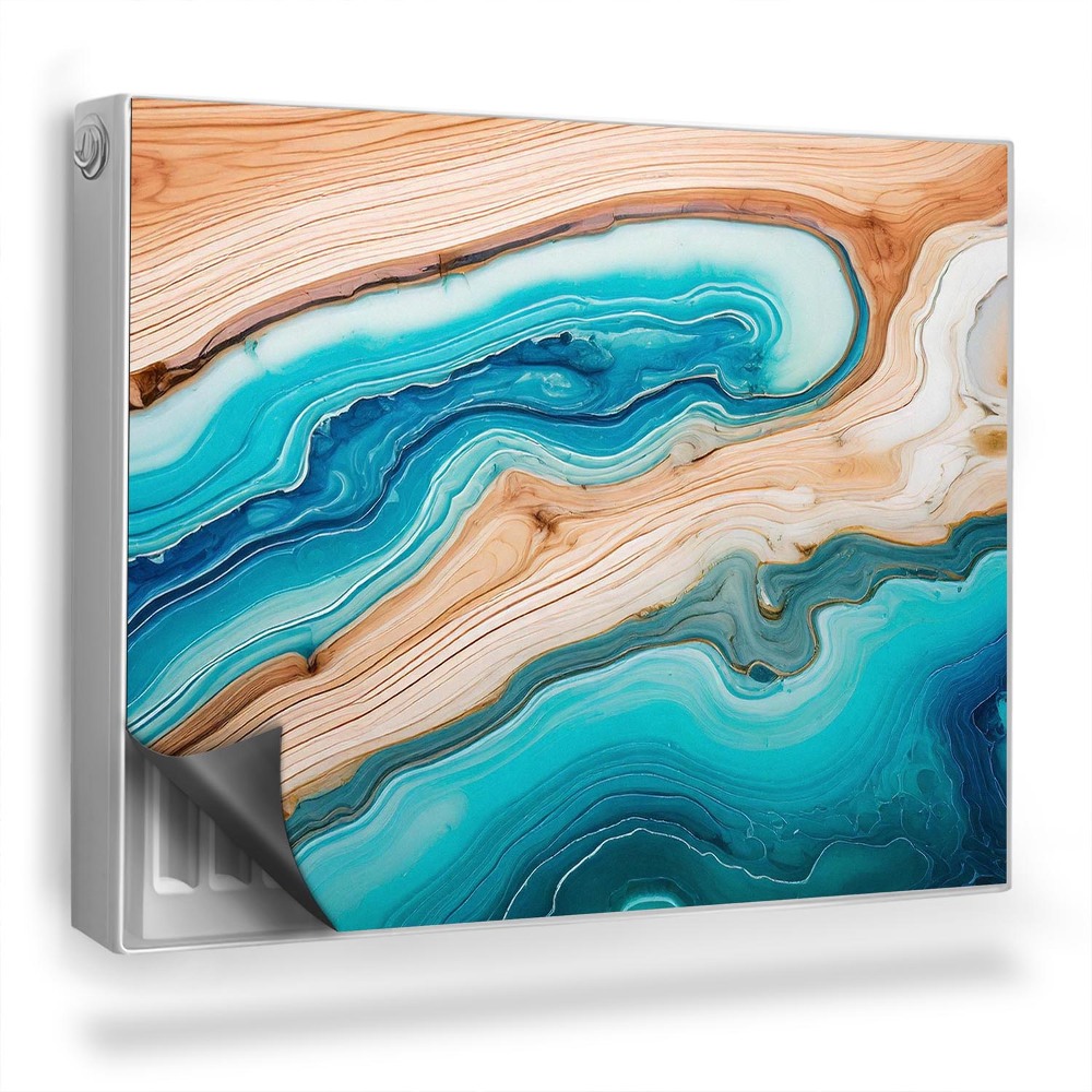 Magnet na radiátor Světlá dřevěná pryskyřice v námořnických barvách