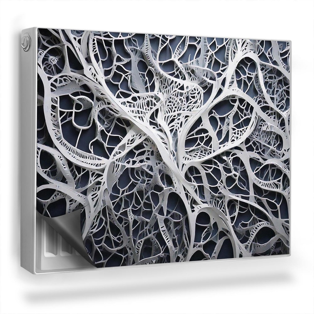 Magnetický kryt na radiátor Prolamovaná struktura pavučiny abstrakce