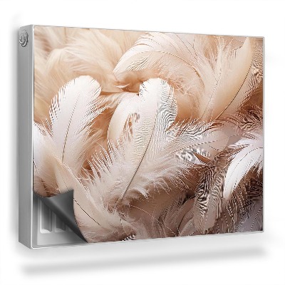 Dekorativní magnet na radiátor Jasné, teplé peří, kontrast, prostor