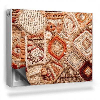 Magnetický kryt na radiátor Směs přírodních vlněných textur