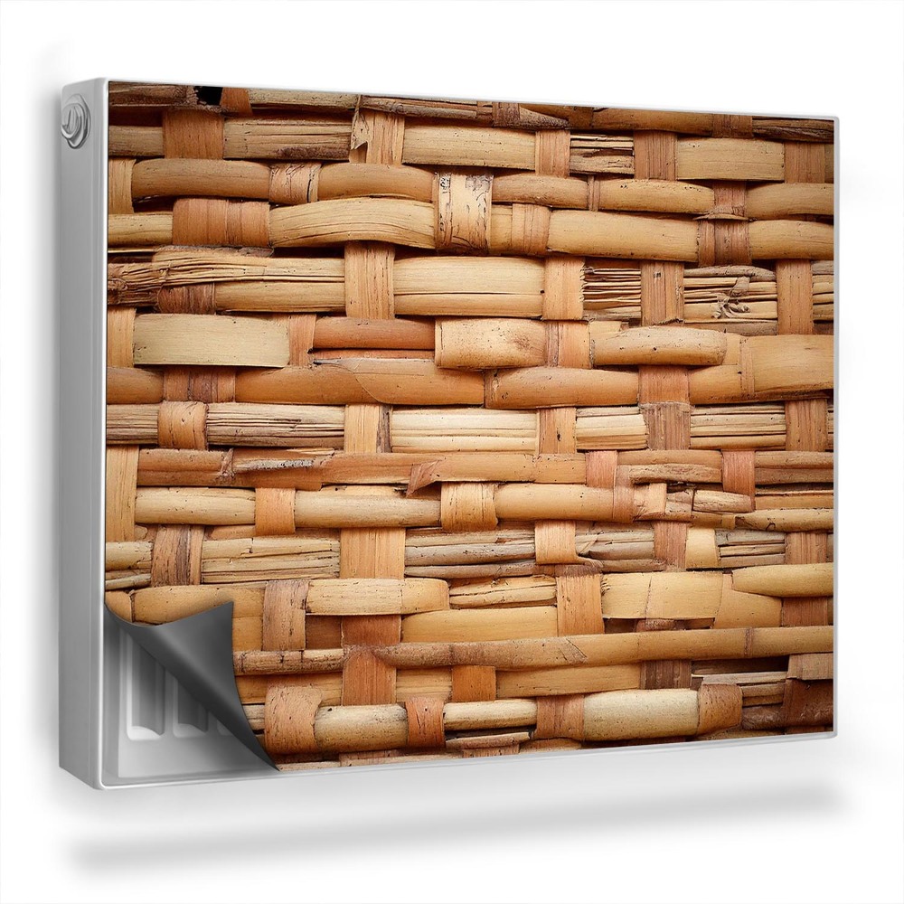 Dekorativní magnet na radiátor Teplé barvy bambusové rohože