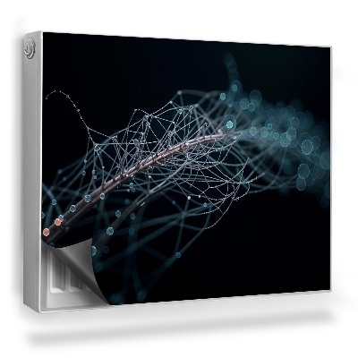 Magnetický kryt na radiátor Abstraktní síťová moderní ilustrace