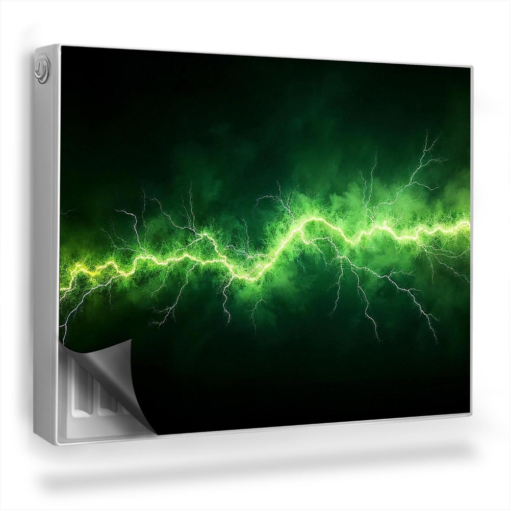 Magnetický kryt na radiátor Zelený blesk jasný blesk příroda