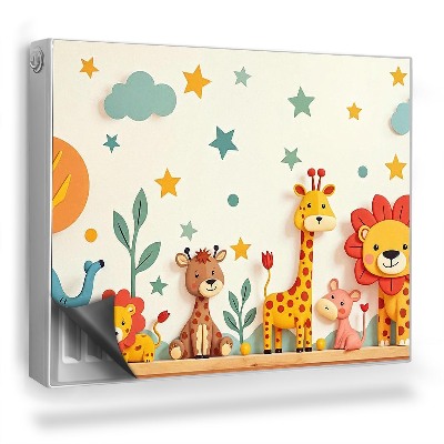 Magnet na radiátor Ilustrace roztomilých pastelových zvířat