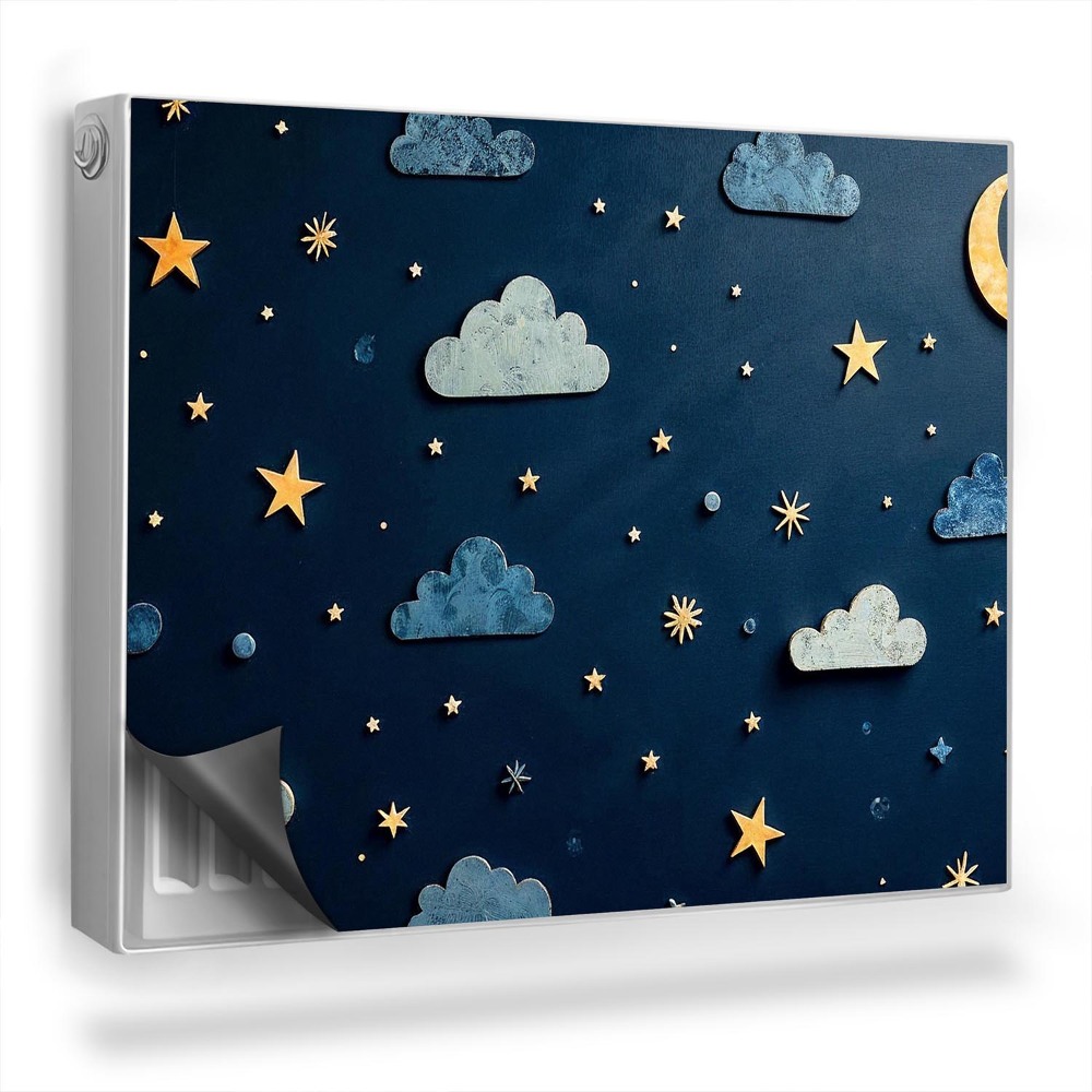 Dekorativní magnet na radiátor Noční obloha mraky hvězdy a měsíce