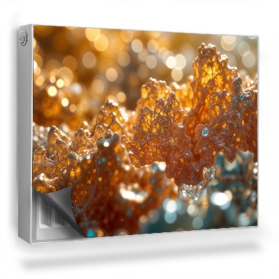 Magnet na radiátor Detailní záběr malých krystalů v teplých barvách